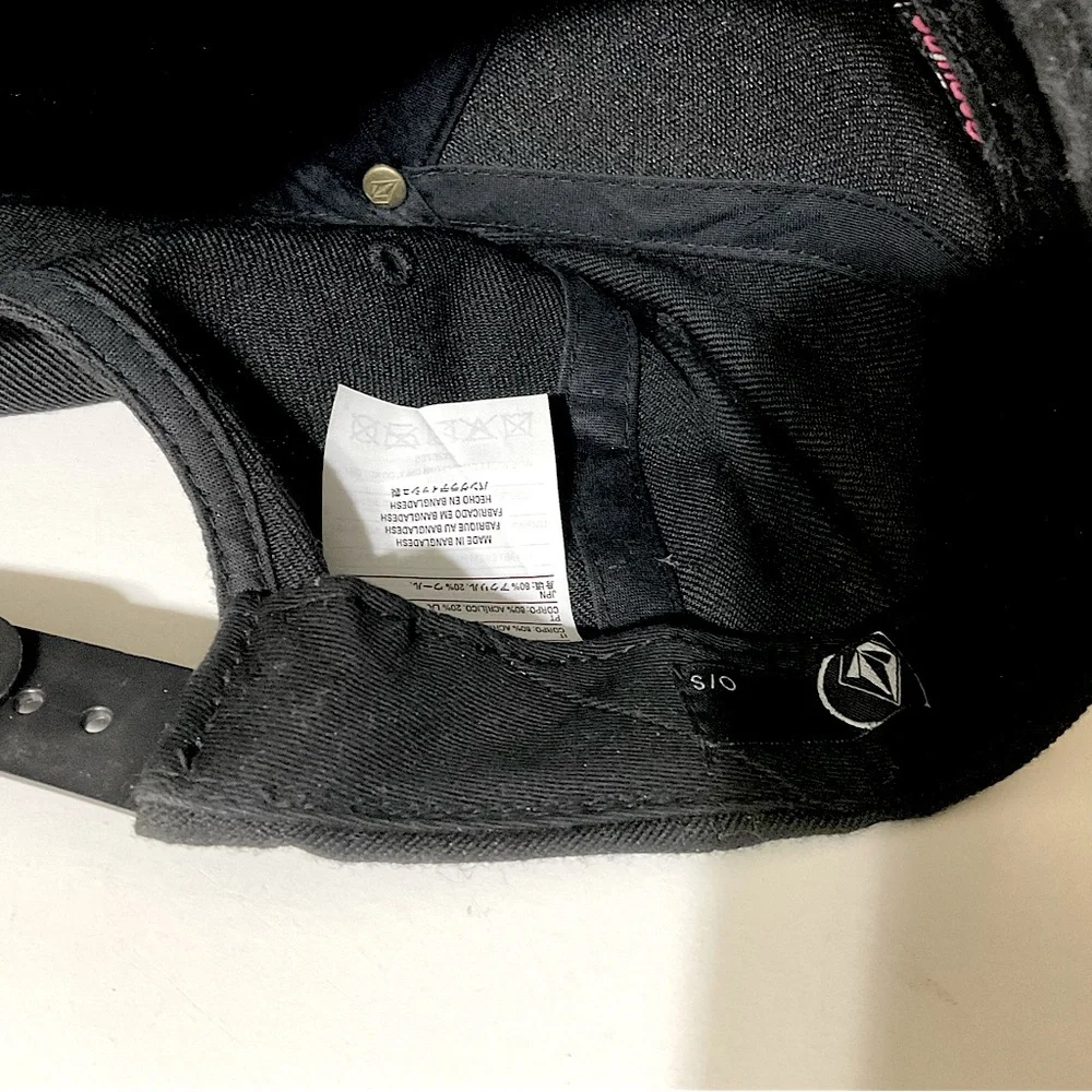Volcom Circle Stone Quarter Twill Flat Bill Hat Black